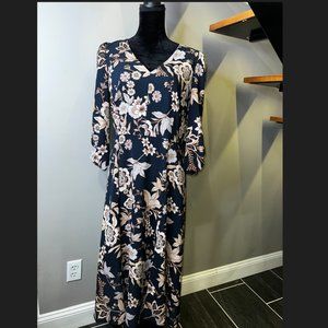 Eliza J Navy Flowered Dress